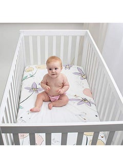 JumpOff Jo Fitted Crib Sheet Super Soft Breathable 100% Cotton Baby Crib Sheet For Standard Crib Mattresses And Toddler Beds 28 In. X 52 In. Fairy Blossom  - Image 4