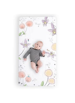 JumpOff Jo Fitted Crib Sheet Super Soft Breathable 100% Cotton Baby Crib Sheet For Standard Crib Mattresses And Toddler Beds 28 In. X 52 In. Fairy Blossom  - Image 2