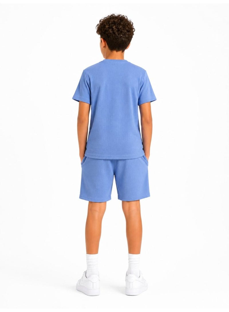Cesar boys two-piece suit: a short-sleeved t-shirt and shorts - Image 2