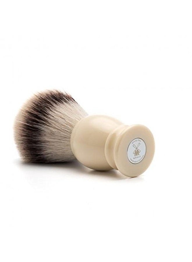 M MÜHLE Classic Faux Ivory Medium Silvertip Fiber Shaving Brush - Synthetic Luxury Shave Brush for Men, Rich Lather - Image 3