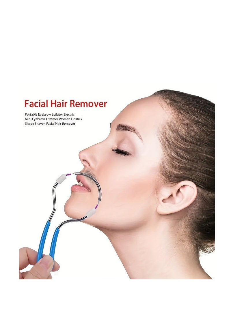 Generic 1pc Facial Hair Remover For Women, Portable Epilator Tool, Remove Unwanted Hair On Upper Lip, Chin, Face Or Neck, Painless And Portable Handheld Spring Roller Epilator  - Image 5