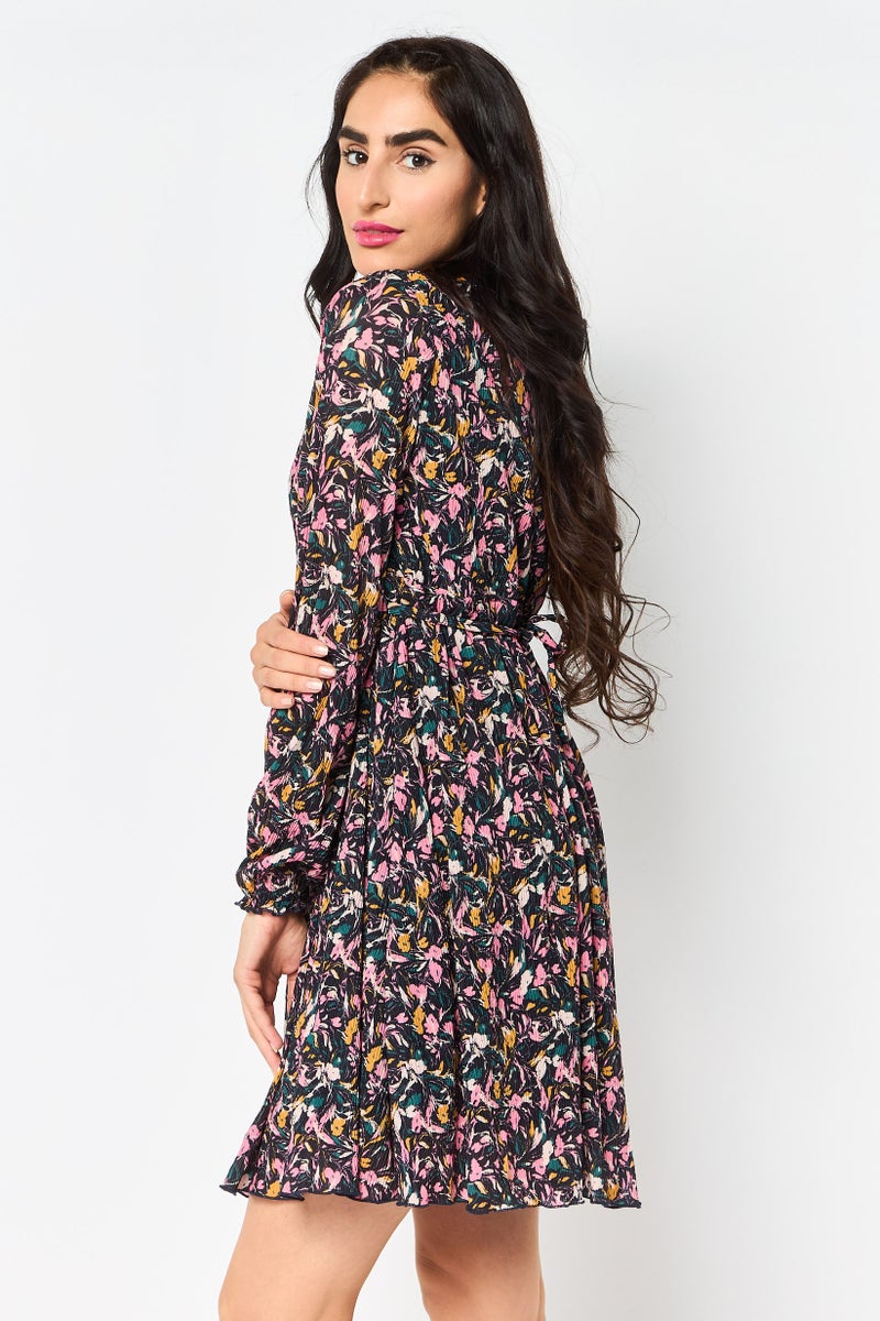 promod Women Floral Print Midi Dress, Multicolor - Image 3