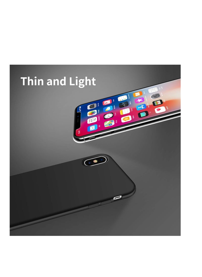 Generic - Liquid Silicone Case For Apple iPhone XS Max Luxury Thin Phone Cover Black - Image 1