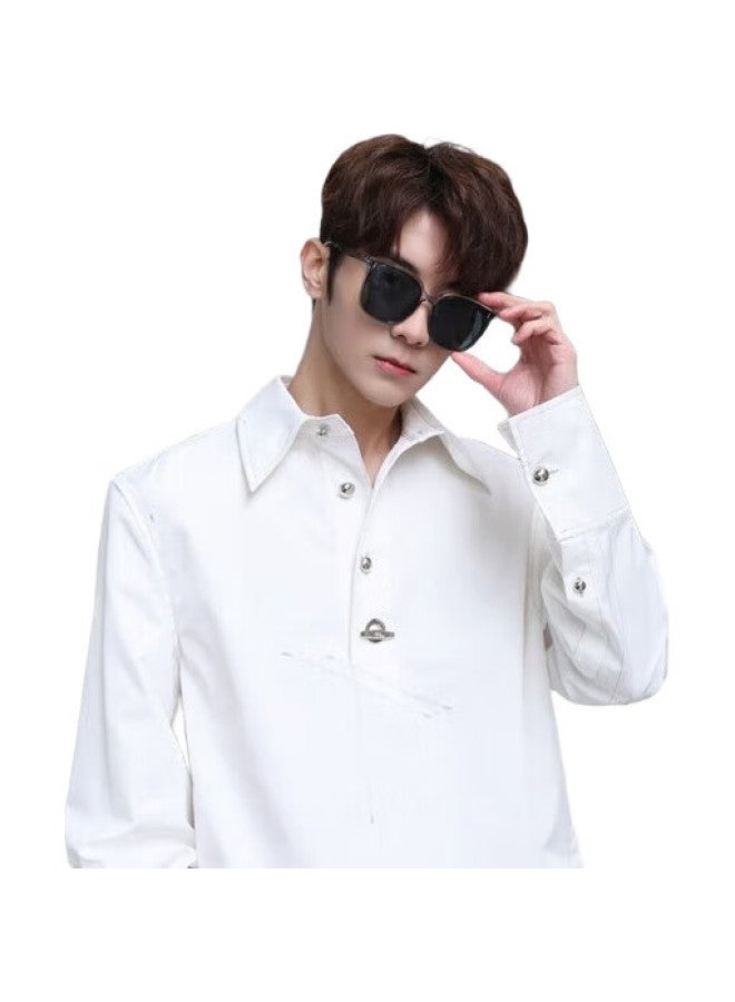 Bai Xiaoshe Sunglasses-127 [Mending Gray Frame + Gift], Driving Sun Protection Glasses, Gm Face-Slimming Effect, Driving Sunglasses For Men - Image 1