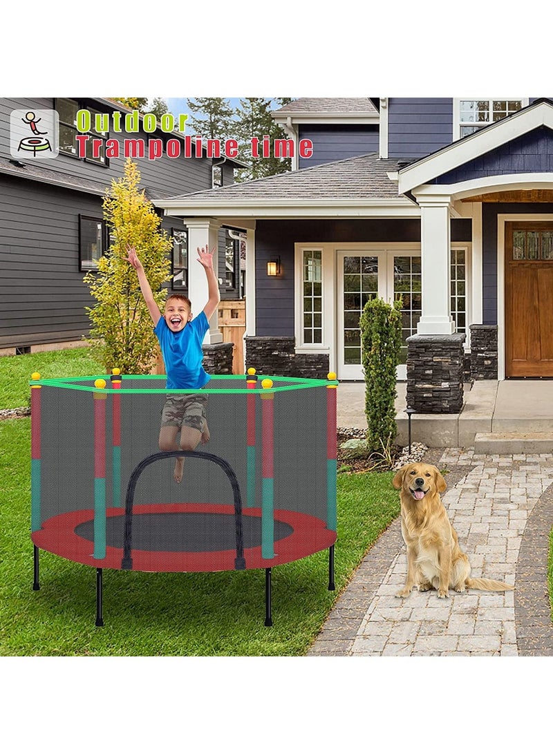 Kids Trampoline with Safety Enclosure Net - Trampoline for Toddlers Indoor and Outdoor - Parent-Child Interactive Game Fitness Trampoline Toys for Gift  - Image 2