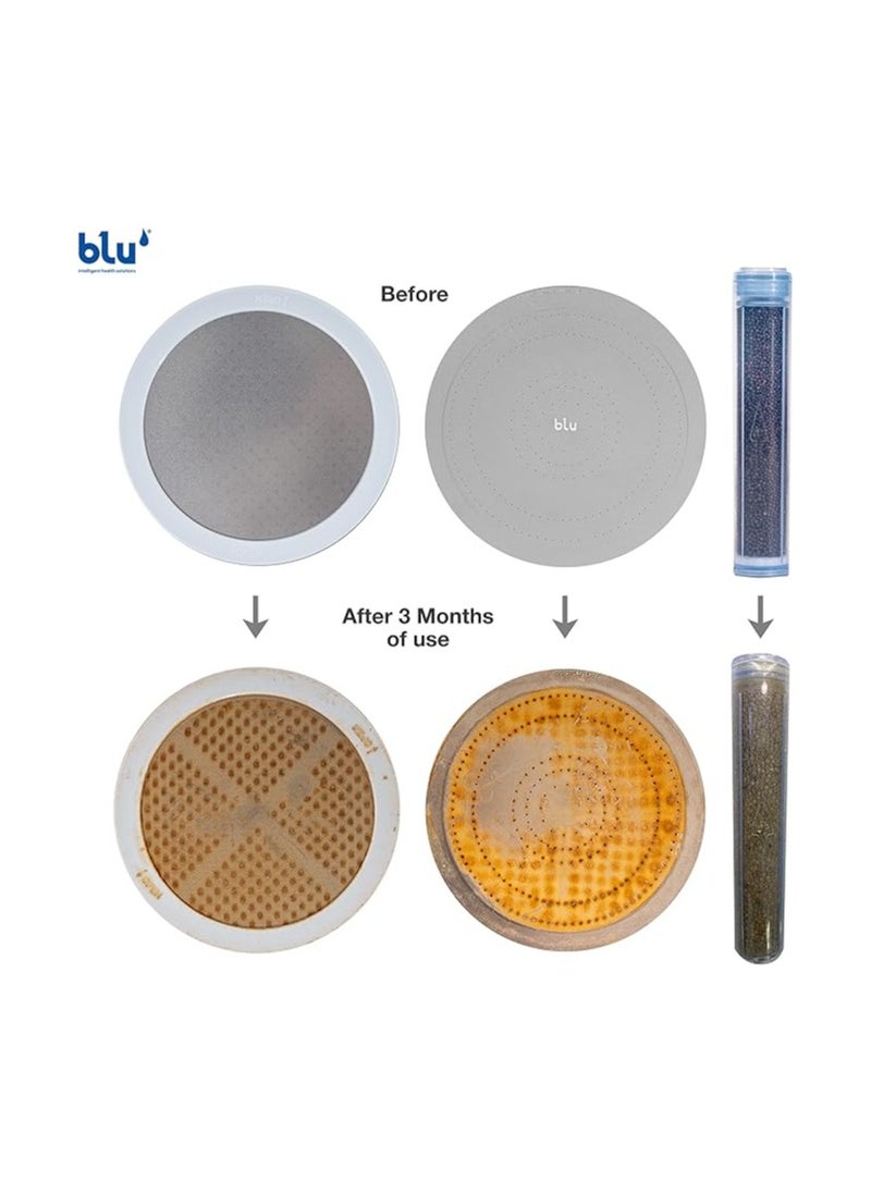 Blu Intelligent Health Solutions - blu Ionic Shower Head & Filter - Handheld - Removes Chlorine & Harmful Pollutants - Skin & Haircare - Chrome - Image 1