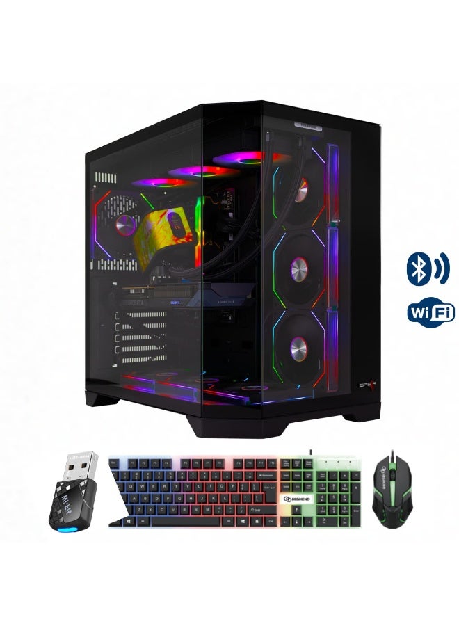 Spear Pc Spear Gaming PC – Intel Core i5-14400F, RTX 5060 8GB Triple-Fan, 16GB DDR5, 1TB NVMe SSD 3300MB/s, 700W 80+ PSU, 360mm Liquid Cooler, ARGB Case with 7 Fans, Windows 11 Pro Black - Image 1