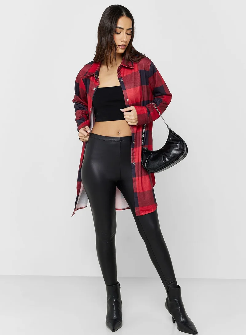 Ginger Oversize Plaid Shirt