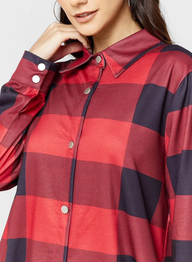 Ginger Oversize Plaid Shirt