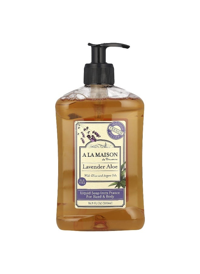 A La Maison De Provence A La Maison de Provence, Liquid Soap For Hand & Body, Lavender Aloe, 16.9 fl oz (500 ml)  - Image 1