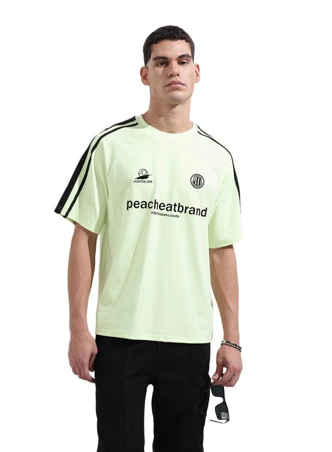 The Indian Garage Co Men Relaxed Fit Graphic Printed Crew Neck Half Sleeves T-Shirt