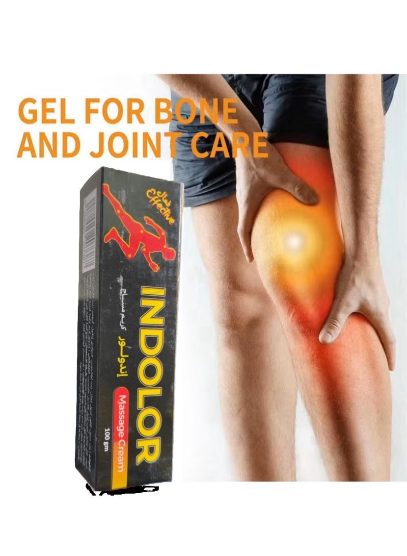 INDOLOR Massage Cream with a Unique Formula Rich in Natural Plant Extracts, Warming Muscle Pain Relief for Back Pain,Rheumatic Pain, Muscle Soreness, Long-term Muscle Pain and Relax Sore Muscles 100g - Image 3