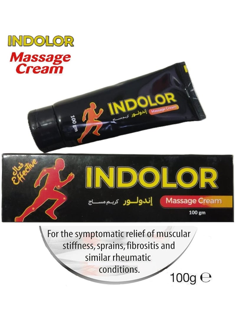 INDOLOR Massage Cream with a Unique Formula Rich in Natural Plant Extracts, Warming Muscle Pain Relief for Back Pain,Rheumatic Pain, Muscle Soreness, Long-term Muscle Pain and Relax Sore Muscles 100g - Image 1