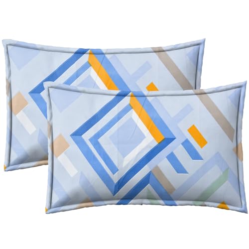 RUSTIC LINEN Super Soft Brushed Microfiber Cotton Pillow Covers Pack of 2 Pillow Covers(Total 2 Pcs) Pillow Covers, 17X27(Inches) 43X68(CM) Flange on Edges Pillow Covers - Image 1
