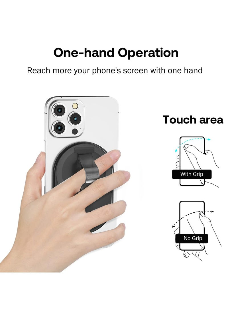قبضة هاتف مغناطيسية، متوافقة مع قبضة هاتف MagSafe مع حزام إصبع، حلقة هاتف مغناطيسية، متوافقة مع ملحقات MagSafe فقط لهواتف iPhone 15/14/13/12 - أبيض - Image 3