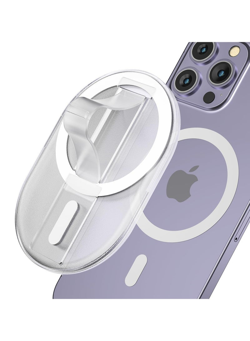 قبضة هاتف مغناطيسية، متوافقة مع قبضة هاتف MagSafe مع حزام إصبع، حلقة هاتف مغناطيسية، متوافقة مع ملحقات MagSafe فقط لهواتف iPhone 15/14/13/12 - أبيض - Image 1