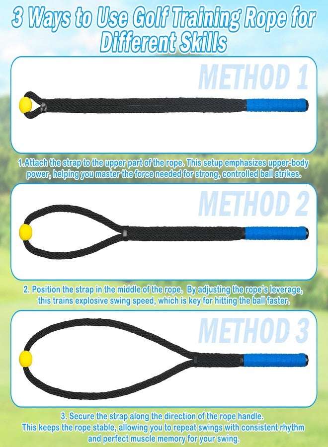 NewShot Weighted Premium Golf Swing Rope Trainer, Professional Heavy Golf Training Rope, Golf Swing Rope Training Aid with Ball and Grip to Improve Speed, Rhythm, Flex & Strength for All-Level Golfers - Image 5