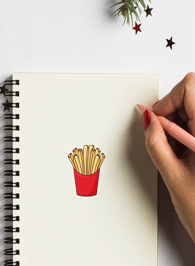 GUVSPTI French Fries Stickers 1in for Scrapbooking, Arts, Craft, Kids DIY, Calendars Journals 80-Pack - Image 4