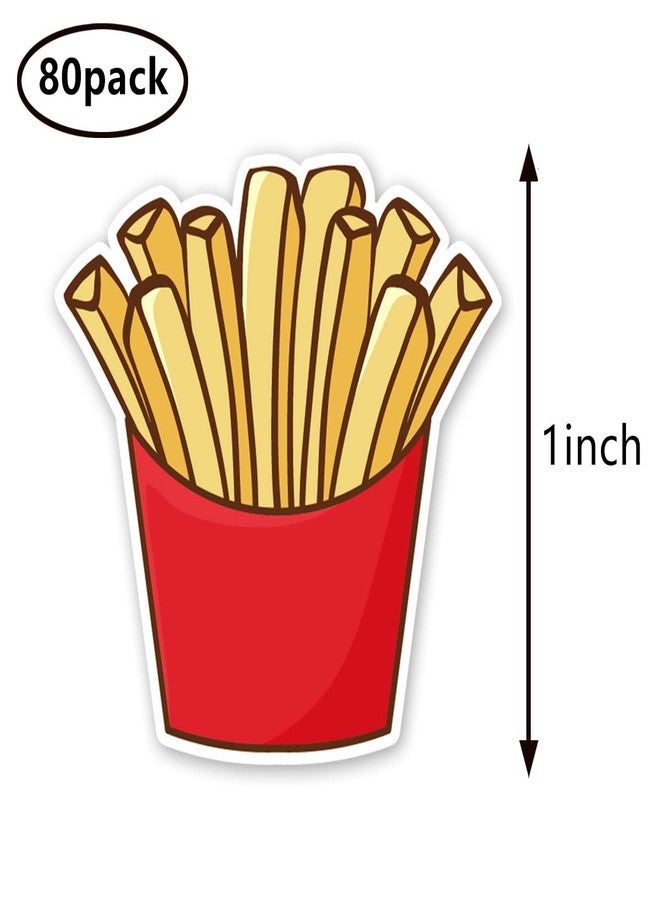 GUVSPTI French Fries Stickers 1in for Scrapbooking, Arts, Craft, Kids DIY, Calendars Journals 80-Pack - Image 3