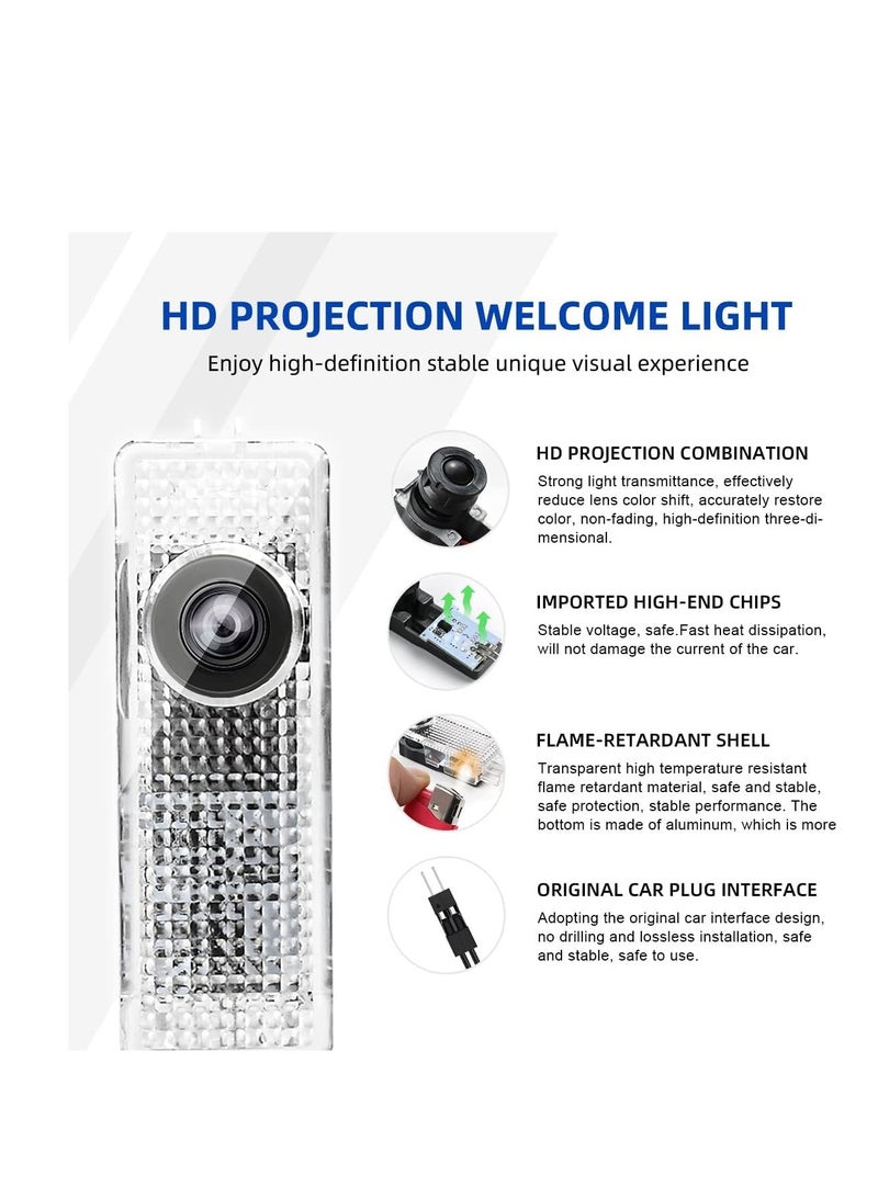 ULHYC ULHYC 2Pcs Car Door Lights, Car Door Lights Logo Projector HD Welcome Lights, Upgrade HD Welcome Light Puddle Lights Compatible for Car Accessories1 2 3 4 5 6 7 Series M3 M5 X1 X3 X4 X5 X6 Series - Image 3
