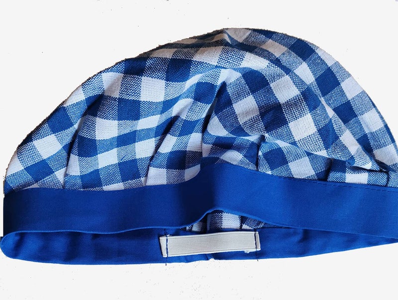 Switchon Cotton Checks Kitchen apron for Home Hotel and cafe pack of 2 - Blue - Image 4