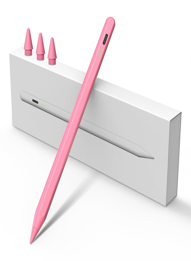 MEKO Stylus Pen for iPad W/Palm Rejection Tilt Sensitivity,13 Mins Fully Charged, Active Touch Screen Apple Pencil Compatible W/iPad 6/7/8/9/10,iPad Pro12.9&11",iPad Air3/4/5,iPad mini5/6-PINK - Image 1