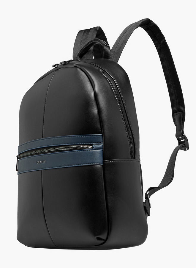 DUCHINI Solid Backpack with Adjustable Straps and Zip Closure - 31x17x43 cm - Image 2