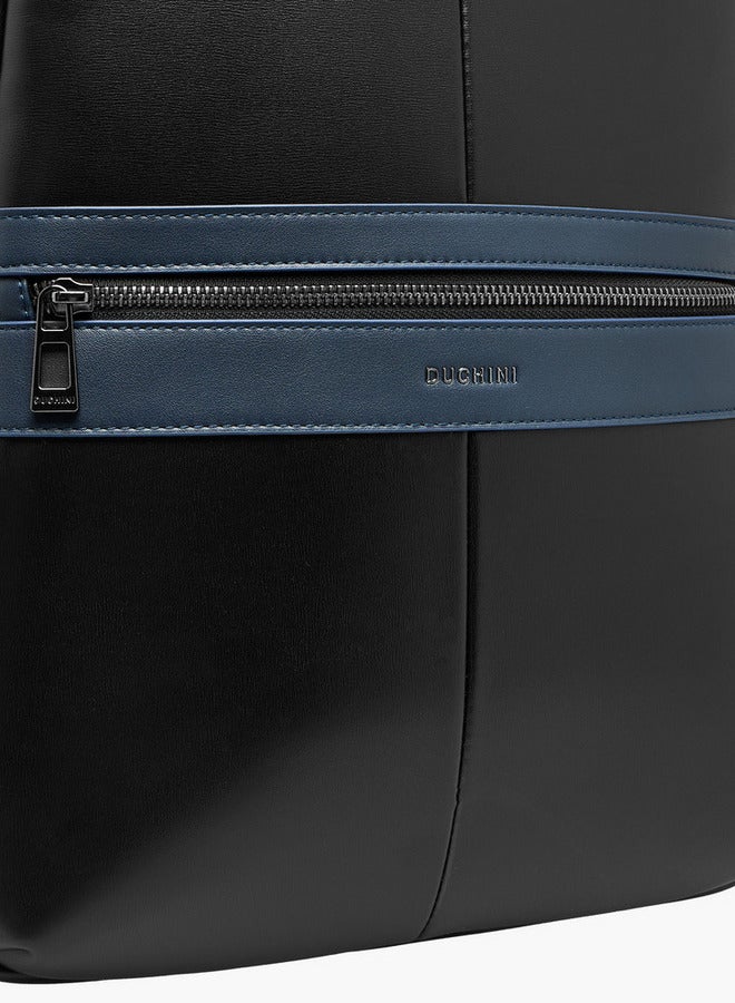 DUCHINI Solid Backpack with Adjustable Straps and Zip Closure - 31x17x43 cm - Image 5