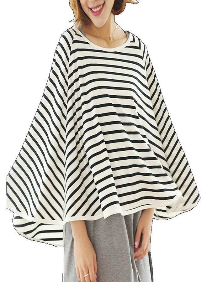 Fabme Women's 360 Nursing Covers for Breastfeeding - Feeding Cover Breastfeeding Mother - Nursing Covers for Feeding Mom - Feeding Scarf Breastfeeding - Breastfeeding Cover (Black & White) - Image 1