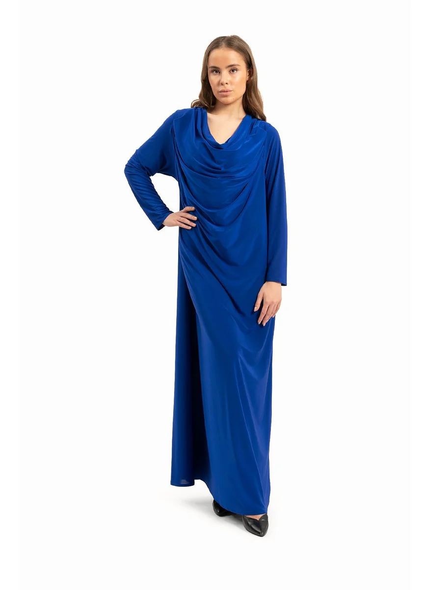 وي كرييت Women Draped Blue Dress By WECRE8