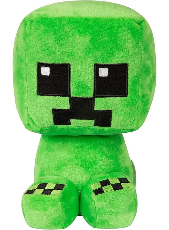 26cm Sitting Creeper Stuffed Doll, Soft Green Plush Toy, Cute Kids Gift, Collectible Gaming Character - Image 1