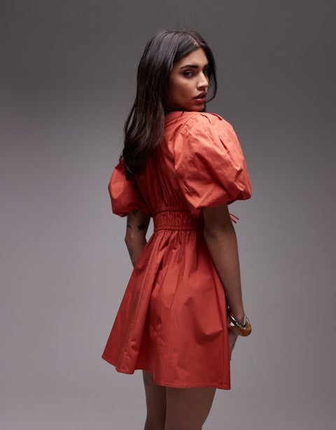 strapless open back dress Rebecca Vallance Cameron Mini Dress in Red main image 1