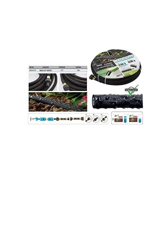 Beorol-Drip Irrigation Hose 1/2 x 15 Meter With Connecting Adapter - Image 2