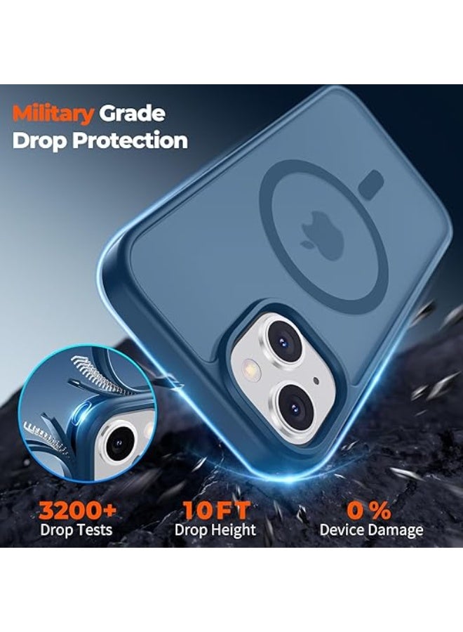 Magnetic iPhone 15 Plus Phone Case, [Compatible with Magsafe] Slim Fit Matte Design Shockproof Bumper Protective Drop Protection Girls Women Boys Men Cover for iPhone 15 Plus (Blue) - Image 3
