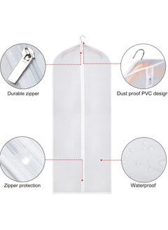 XiuWoo Set of 10 Closet Storage, Garment Bag, Long Dresses Suit Protector Cover, Clothes Bag, Hanging Cloth Storage Organizer with Full Length Zipper  - Image 2