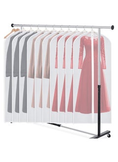 XiuWoo Set of 10 Closet Storage, Garment Bag, Long Dresses Suit Protector Cover, Clothes Bag, Hanging Cloth Storage Organizer with Full Length Zipper  - Image 1