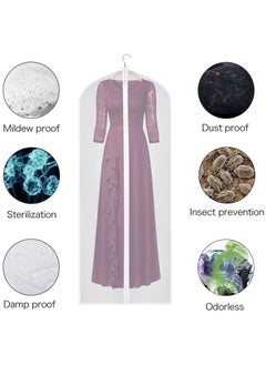 XiuWoo Set of 10 Closet Storage, Garment Bag, Long Dresses Suit Protector Cover, Clothes Bag, Hanging Cloth Storage Organizer with Full Length Zipper  - Image 5