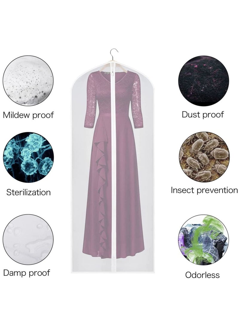 XiuWoo Set of 10 Closet Storage, Garment Bag, Long Dresses Suit Protector Cover, Clothes Bag, Hanging Cloth Storage Organizer with Full Length Zipper  - Image 5