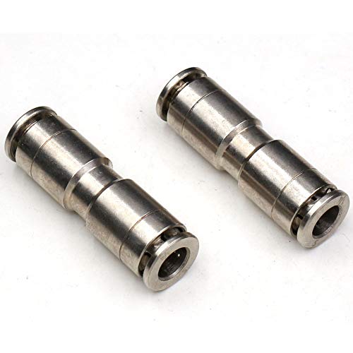 CEKER 1/4 Union Straight Push to connect fittings Stainless Steel Pneumatic Push Connectors,CEKER 1/4" x 1/4" OD Tube Quick Connect Fittings Air Line Fittings for 1/4 inch Tube 2Pack - Image 1