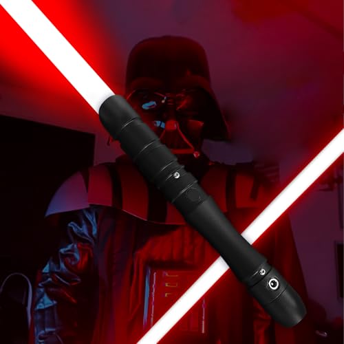 YDDSABER Lightsaber Metal Duel Light Sabers4 Sound FontsUSB Rechargeable Light Swords with Loud Sound Swing BlasterAdults Kids Cosplay Props Birthday Xmas Gift 382inchRed - Image 1