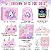 Golray 10 Pcs Unicorn Gifts for Girls Toys Christmas Birthday Gifts Kids Girls Age 3 4 5 6 7 8 9 12 with Glowing BlanketLCD Drawing Tablet Unicorn Kids Girls Toys for Daughter Niece Granddaughter - Image 4