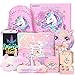 Golray 10 Pcs Unicorn Gifts for Girls Toys Christmas Birthday Gifts Kids Girls Age 3 4 5 6 7 8 9 12 with Glowing BlanketLCD Drawing Tablet Unicorn Kids Girls Toys for Daughter Niece Granddaughter - Image 2