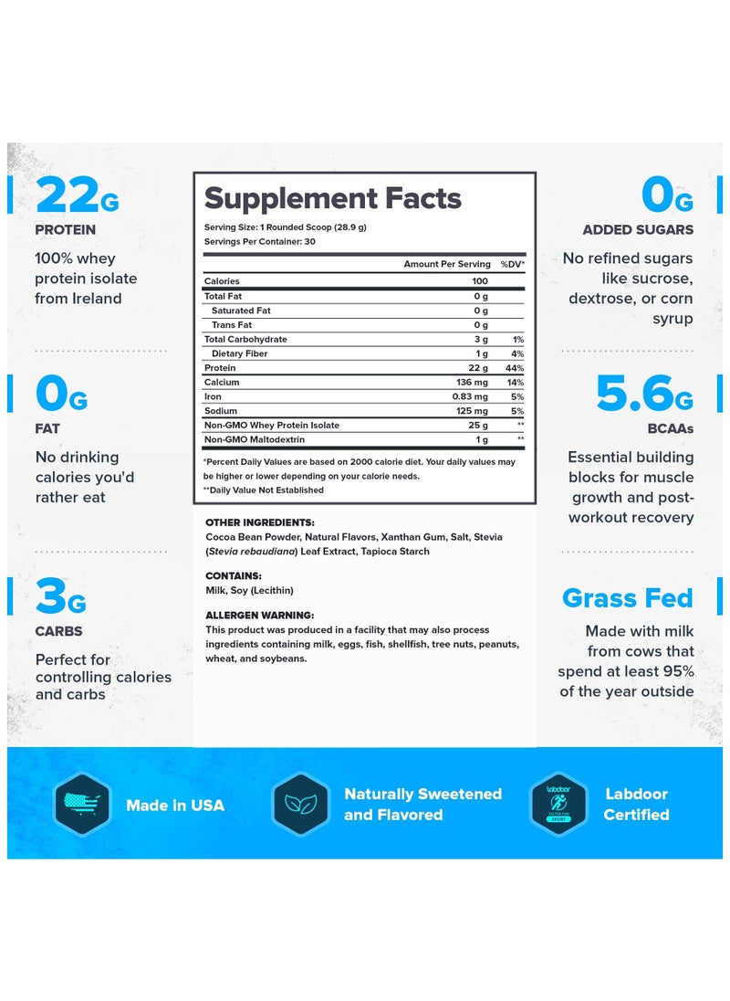 Legion Athletics - Whey+ Protein Powder chocolate peanut butter naturally sweetened and flavoured, grass fed whey protein isolate, hormone- & antibiotic free, no added sugars, 60 servings / dietary supplement / net wt 2034 g / 71.7 oz / 4.48 lbs 23 grams per servings. - Image 1