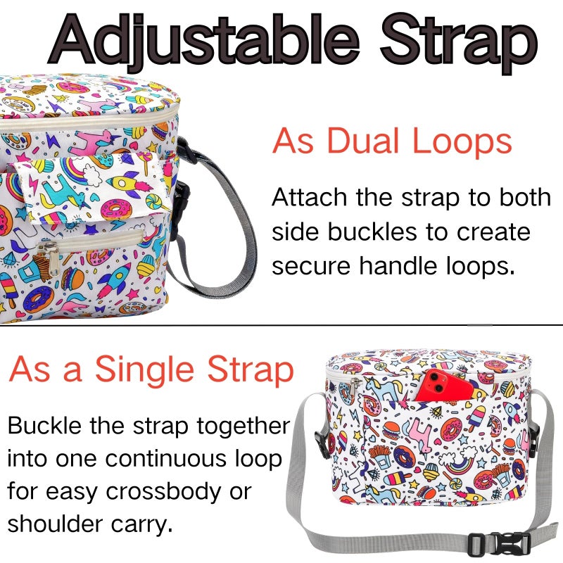 Coloch Universal Stroller Organizer, Large Capacity Multi-purpose Stroller Bag Caddy with Cup Holder Waterproof Stroller Basket for Baby Essentials - Image 5