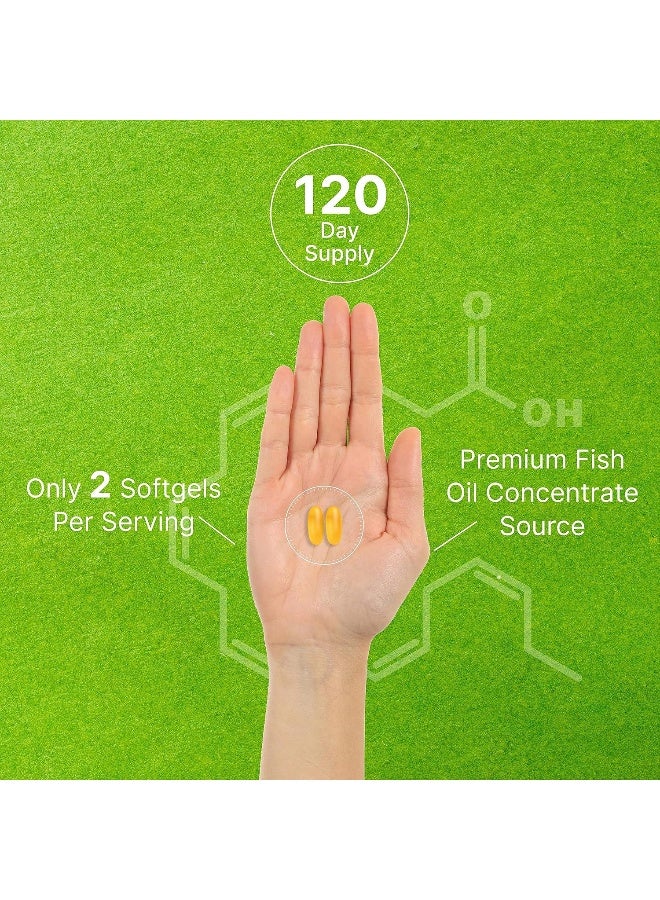 DEAL SUPPLEMENT Dha Supplements | 240 Softgels, Burpless, Lemon Flavor, Dha 1000Mg + Epa 500Mg, Wild Caught Fish, Rich In Omega-3S, Mercury Free, Non-Gmo, Support Brain Heart & Joint Health - Image 5