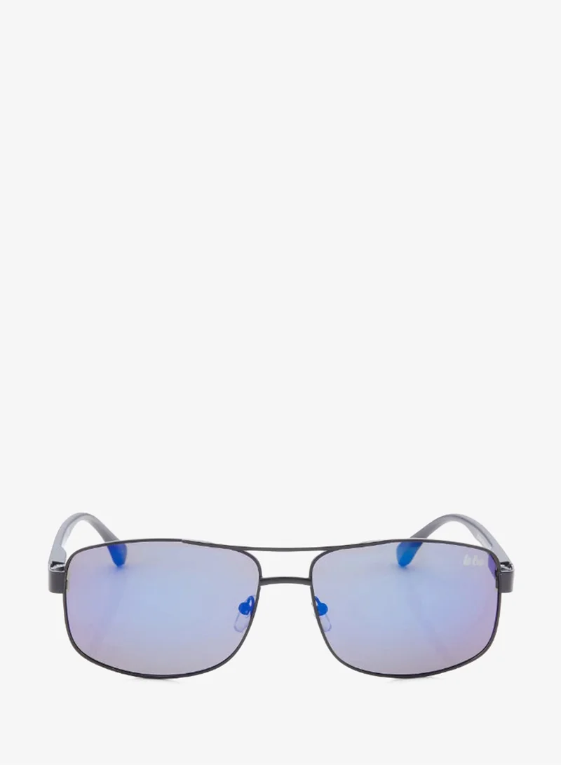 Lee Cooper Polarized Sunglasses Black Frame Blue Mirror Mirror Lens 64mm  - LC1203C03