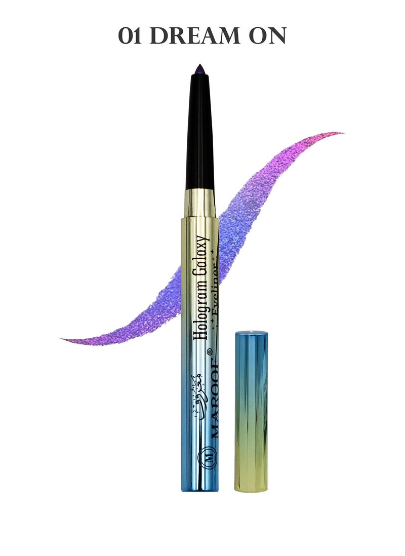 MAROOF Hologram Galaxy 24-Hour Long Lasting Eyeliner 0.35g - 01 Dream On - Image 2