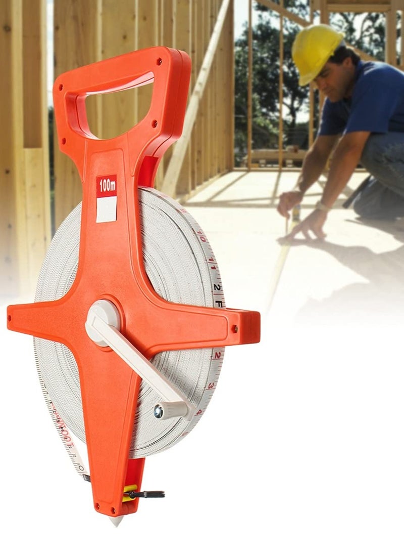 Beauenty Open Reel Fiberglass Tape Measure, Open Reel Dual Sided Fiberglass Tape Measure for Engineer - Image 2