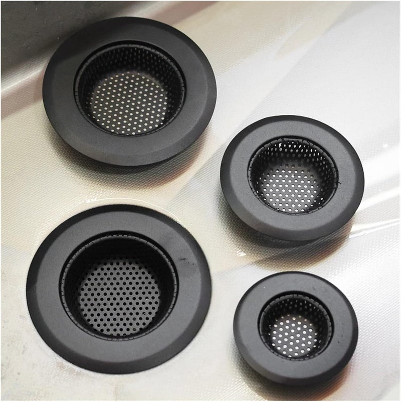 S/M/L Kitchen Sink Strainer Black Stainless Steel Mesh Filter Home With Drain Hair Clean Up(S,10pcs) - Image 2