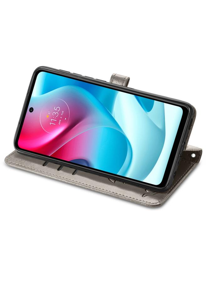 اس-توب جراب لهاتف Motorola Moto G60S، جراب هاتف جلدي أفقي قلاب بنقشة قطة وكلب جميلة مع حامل وفتحات للبطاقات ومحفظة ومشبك كرتوني وحبل تعليق - Image 4